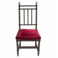Purytanskie krzesła z tralką. Drewno toczone i lakierowane. 4 szt. Hiszpania